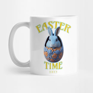 Cute Blue Easter Bunny Design Mug